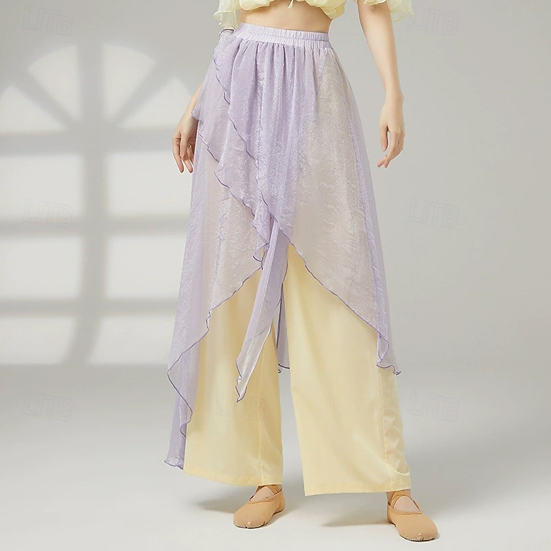 Sportsklær Bukser Ren Farge Tvinning Tyll Dame Ytelse Trening Høy Polyester 2026 - $42.99 –P4