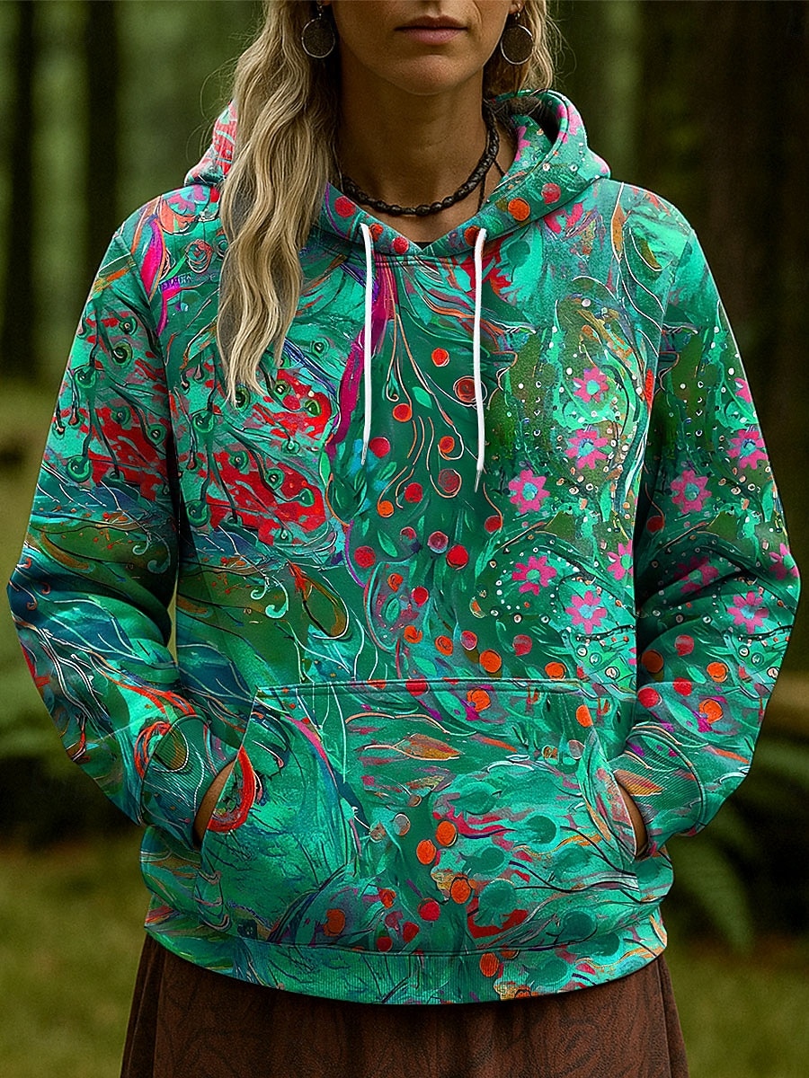 Női Pulóver Hoodie pulóver Virágos Grafika Absztrakt Alkalmi Hosszú ujj Kapucni Normál felsők Party estélyi viselet Utca Hétköznapi Arcpír rózsaszín Medence Narancssárga Lóhere Tavasz Ősz Tél 2025 - $27.99 –P4