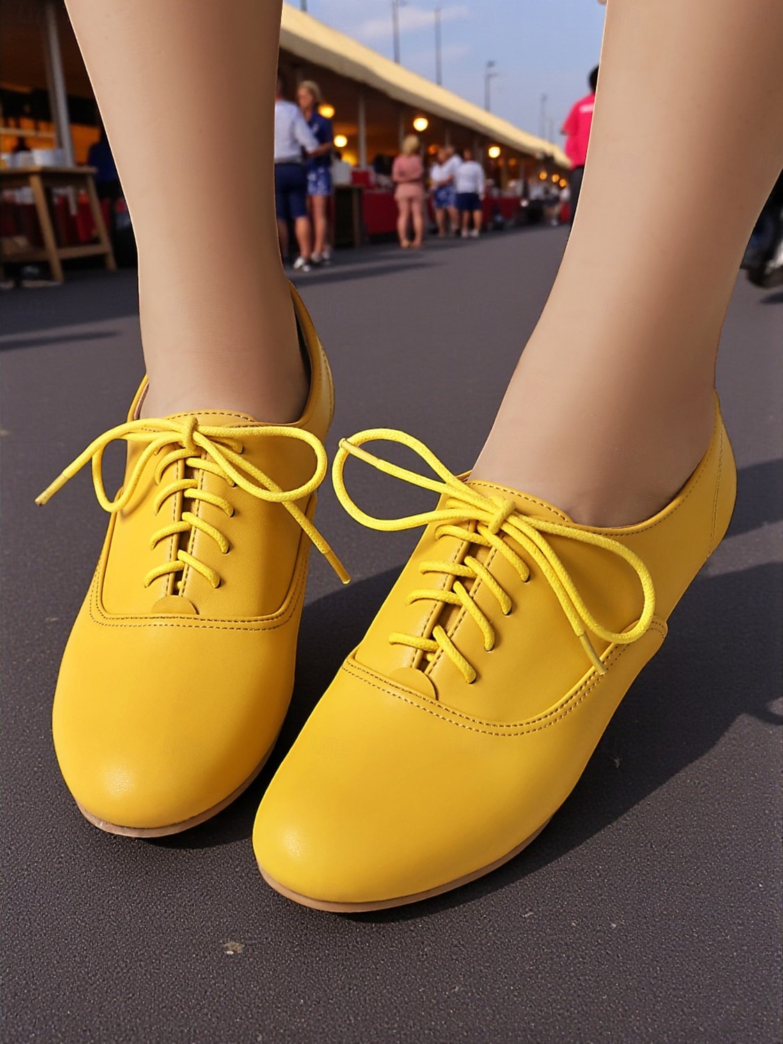 scarpe oxford stringate da donna nere - scarpe eleganti retrò con tacco basso per look da festival della birra, Oktoberfest, eventi autunnali e stile retrò casual del 2026 a $46.99 –P5