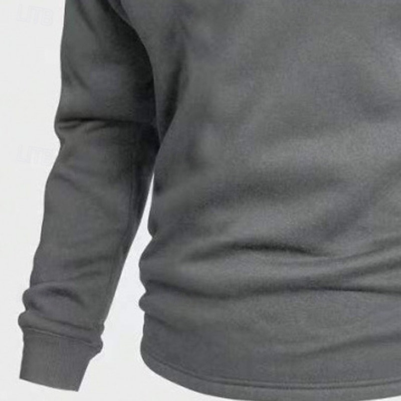 Męskie Bluza dresowa Bluza polarowa Bluza z kapturem Zjechać na pobocze Bluza z zamkiem błyskawicznym Czarny Zieleń wojskowa Granatowy Szary Stójka Równina Niejednolita całość Sport i turystyka 2025 - $23.99 –P6