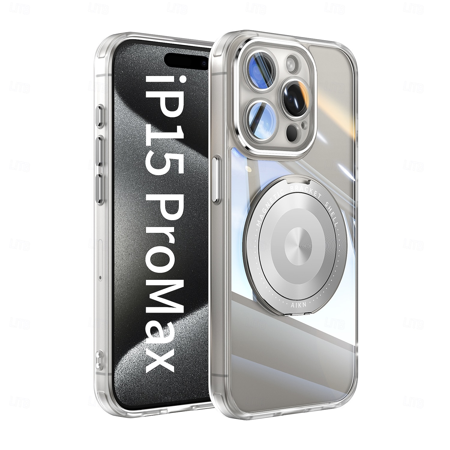 Phone Case For 16 15 14 Pro Max 13 Pro Max Back Cover Magnetic Kickstand Shockproof Retro TPU 2025 - $12.99 –P6