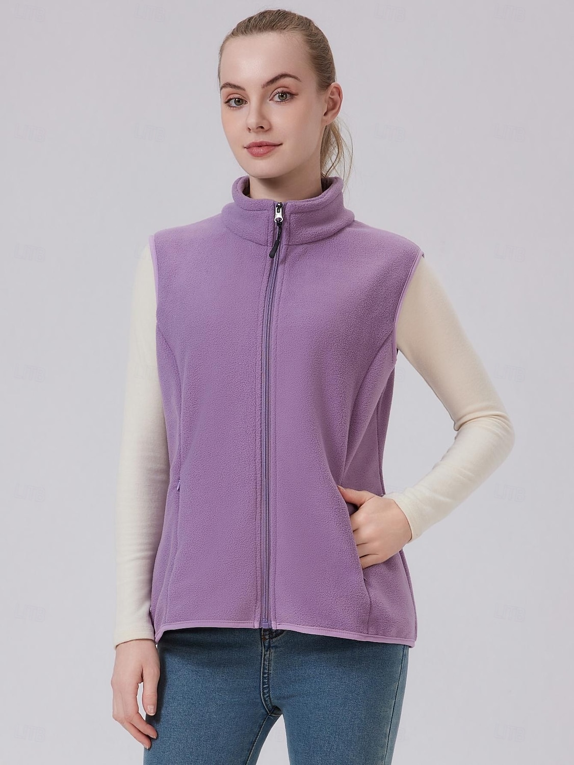Damen Wanderweste Fleeceweste Thermojacke Winter Draussen Anatomisches Design Frontreißverschluss Dicht Warm Oberteil Einfacher Schieber Vollreißverschluss Camping / Wandern / Höhlenforschung Reisen 2025 - $24.99 –P10