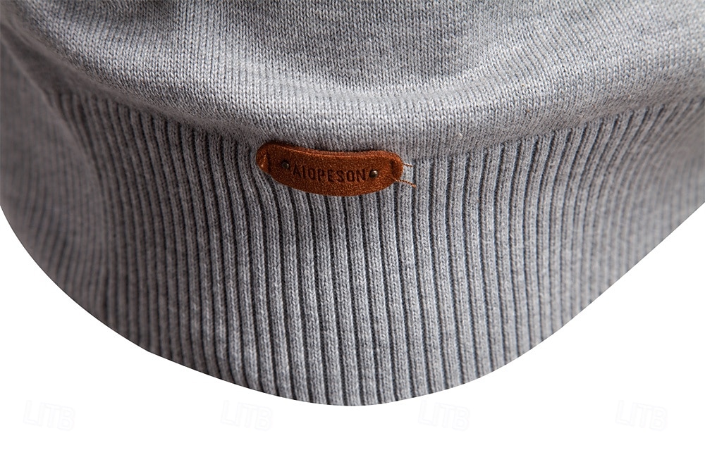 Homme Pull Tricoter Hauts Réguliers Demi-zip Bandes Rayé Col montant ancien Frais École Vacances Vêtement Tenue Printemps Automne Noir Violet S M L de 2025 ? $50.99 –P28