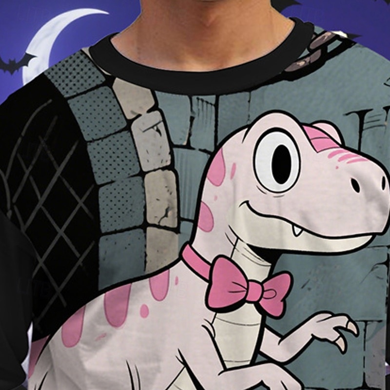 Halloween Pojkar 3D Tecknat Pumpa Dinosaurie T-shirt Långärmad Vår Höst Mode Grundläggande Barn 4-12 år Rund hals Utomhus Ledigt Dagligen Normal 2025 - $13.99 –P7