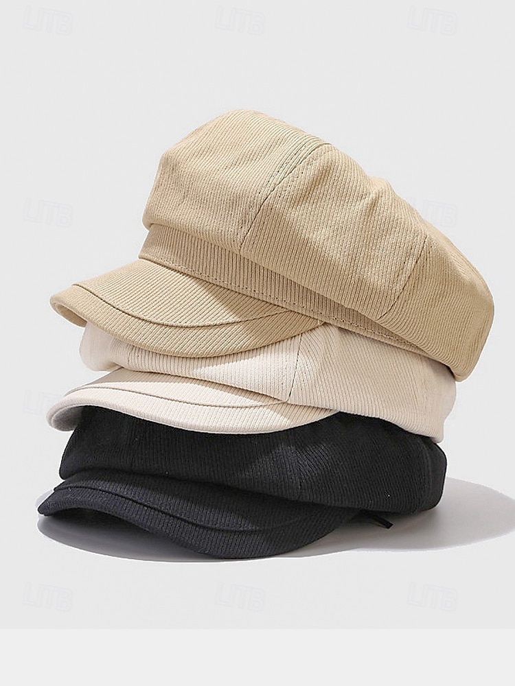 2026年 女性用キャンバスニュースボーイハット - 軽量で通気性に優れ、カーブしたつばと調節可能なストラップ付き。秋冬のストリートウェア、旅行、普段着に最適です。  コレクション – $29.99 –P3