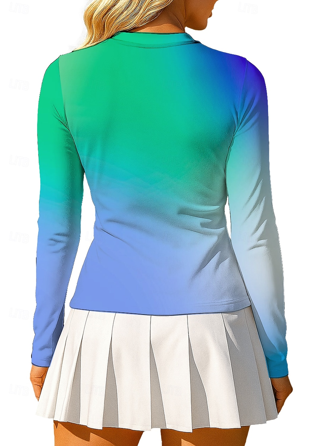 Per donna Sfumatura Top Maglietta sportiva Maglia da tennis Manica Lunga Cerniera Floreale UPF50+ Resistente ai Raggi UV Alta elasticità Traspirante Pallavolo Tennis Golf Girocollo Il giro Maglietta del 2026 a $20.99 –P3