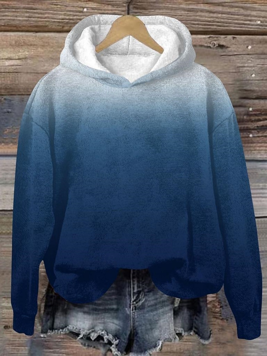 Damen Kapuzenpullover Grafik Streetwear Lässig Langarm Mit Kapuze Normale Oberteile Straße Ferien Tasche Druck Wein Marineblau Blau Purpur Grau Herbst Winter 2025 - $22.99 –P3
