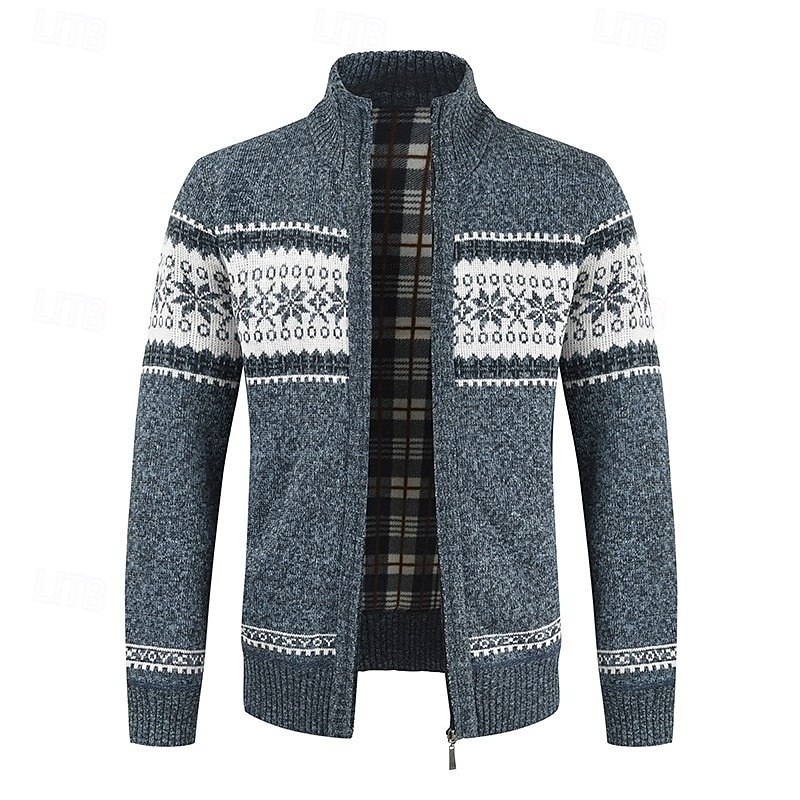 Herren Pullover Kleid Pullover Strickjacke Reißverschluss-Pullover Strickpullover Gerippt Stricken Normale Oberteile Gestrickt Gerippt Einfach Stehkragen Mode Schals Geschäft Lässig Bekleidung Herbst 2026 - $43.99 –P4
