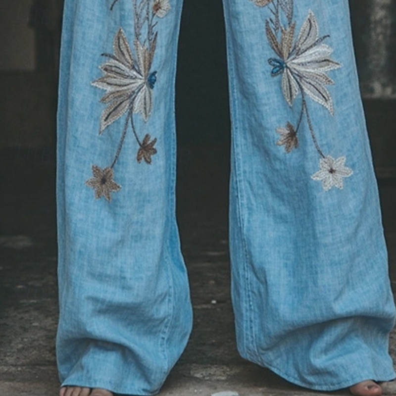 Per donna Gamba larga Pantaloni Pantaloni Palazzo Moda Boho Lunghezza intera Vita Alta Fiore Coulisse Elastico in vita Stampato Traspirabilità Confortevole Streetwear Abbigliamento quotidiano Uscire del 2025 a $20.99 –P2