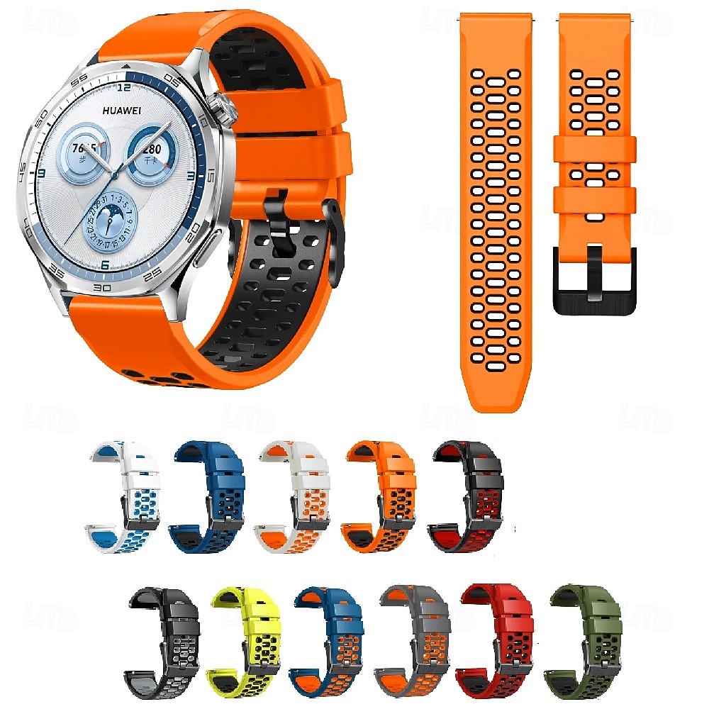 Bracelet de Montre  pour Garmin Samsung Huawei Amazfit Polar Xiaomi Ticwatch GTR 4/3 Pro / 3/2/2e / 47mm, Stratos 3/2S / 2, Pace 1 GT Watch / GT 2 Pro / GT 46mm / GT 2 46mm / GT 46mm / GT Active de 2025 ? $15.99 –P1