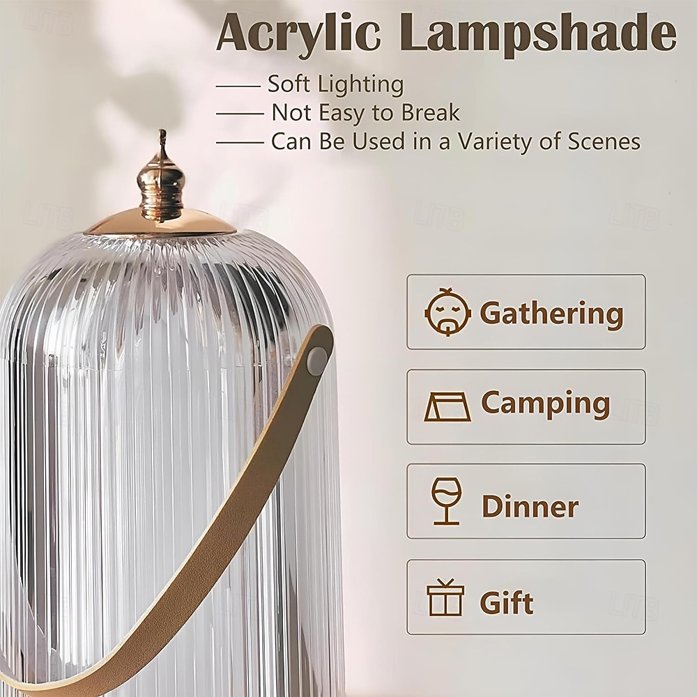 Vintage Table LampPortable Cordless Lamp Touch Control Stepless Dimmer Rechargeable LED Birdcage Lamp Dimmable Flame Light for Home Bedroom Outdoor Nursery Camping Gift 2026 - $41.99 –P7