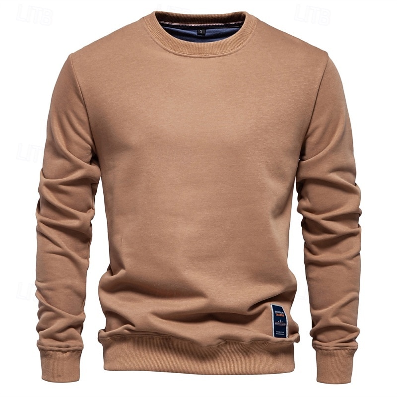 Homens Moletom Moletom com capuz Estacionar Preto Verde Tropa Azul Marinha Laranja Cáqui Gola Redonda Tecido Desportos e Ar livre Casual Diário Roupa de rua Legal Roupa de Esporte Primavera & Outono de 2025 por $27.99 –P1