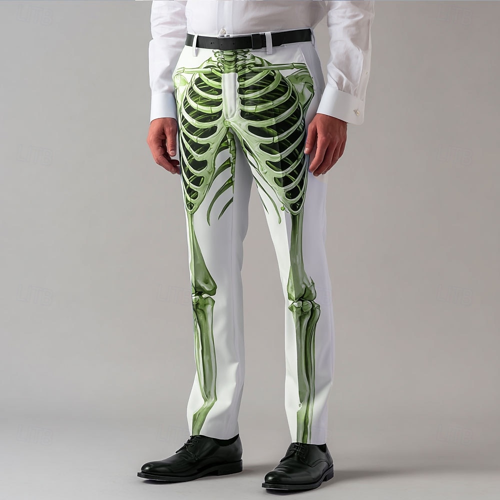 Halloween Per uomo Scheletro Costumi Halloween Pantaloni Eleganti Pantaloni Pantaloni da Abito Misura del girovita medio Gotico punk oscuro All'aperto Vacanza Casuale Pantaloni slim fit con tasche del 2025 a $30.99 –P4