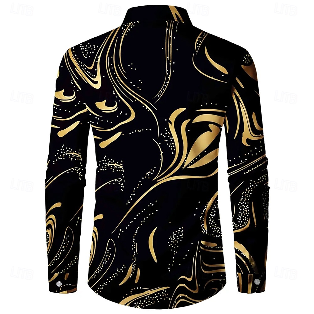 Męskie Marmur Sztuka abstrakcyjna Koszula Zapinana na guziki koszula Koszula casualowa Długi rękaw Moda na co dzień Urlop Codzienny Streetwear Lato Wiosna Wieczorne Druk 3D koszule z kołnierzykiem 2026 - $27.99 –P5