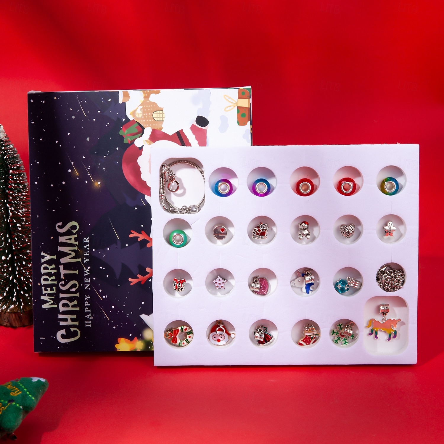 Christmas Advent Calendar Bracelets 2025 for Girls, 24 Days DIY Jewelry Making Kit with 22 Charm Beads and 2 Adjustable Bracelets, Xmas Countdown Gift for Kids Teens Women 2025 - $14.99 –P10