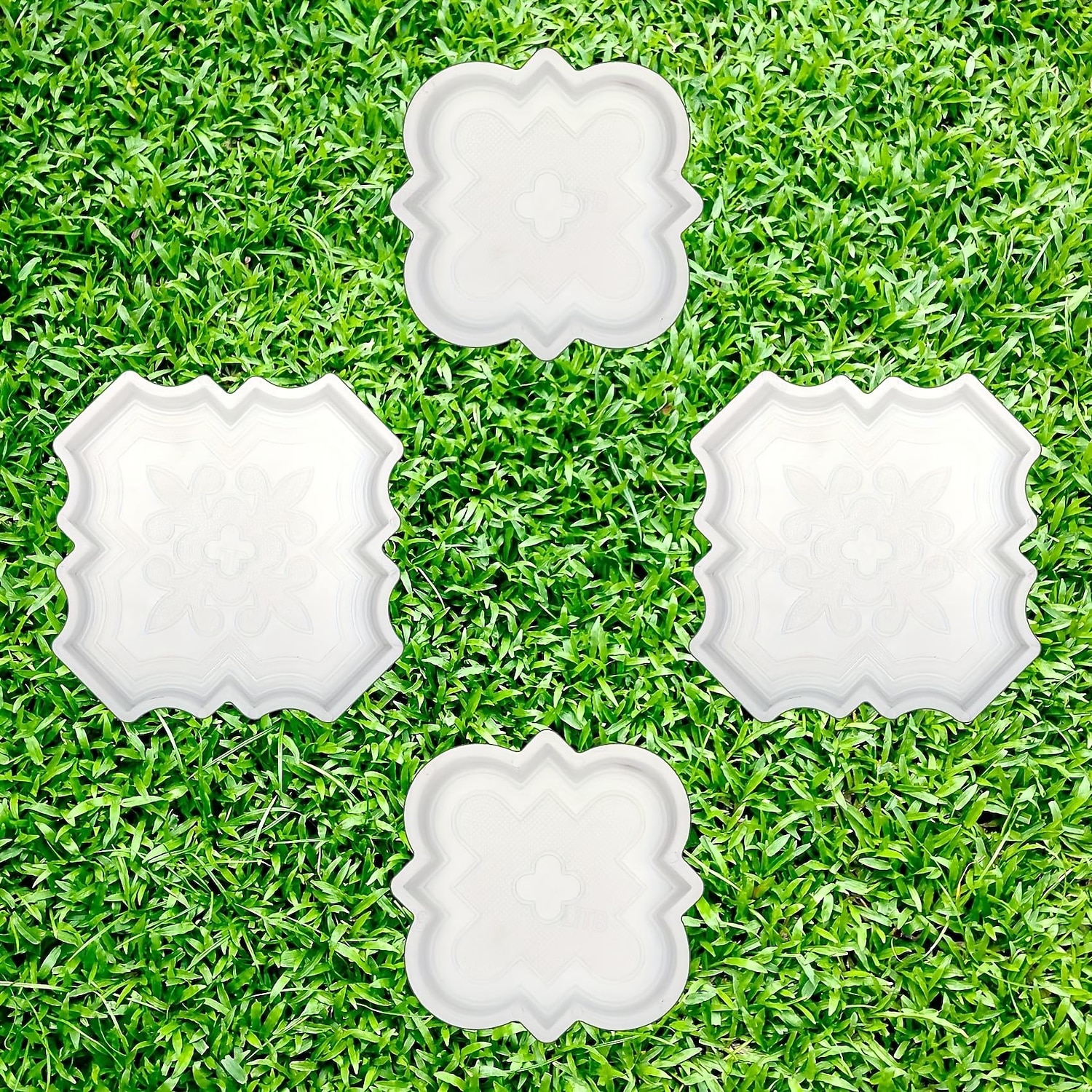 2 красивых пластиковых формы для большой бетонной плитки, бетонная форма для цемента, пластиковая форма для кирпича, бетонная форма для каменной плитки, для создания больших и маленьких замковых 2025 - $26.99 –P4