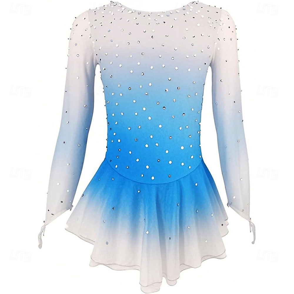 uniforme de patinação artística rosa para meninas para performance e competição de 2026 por $239.39 –P7