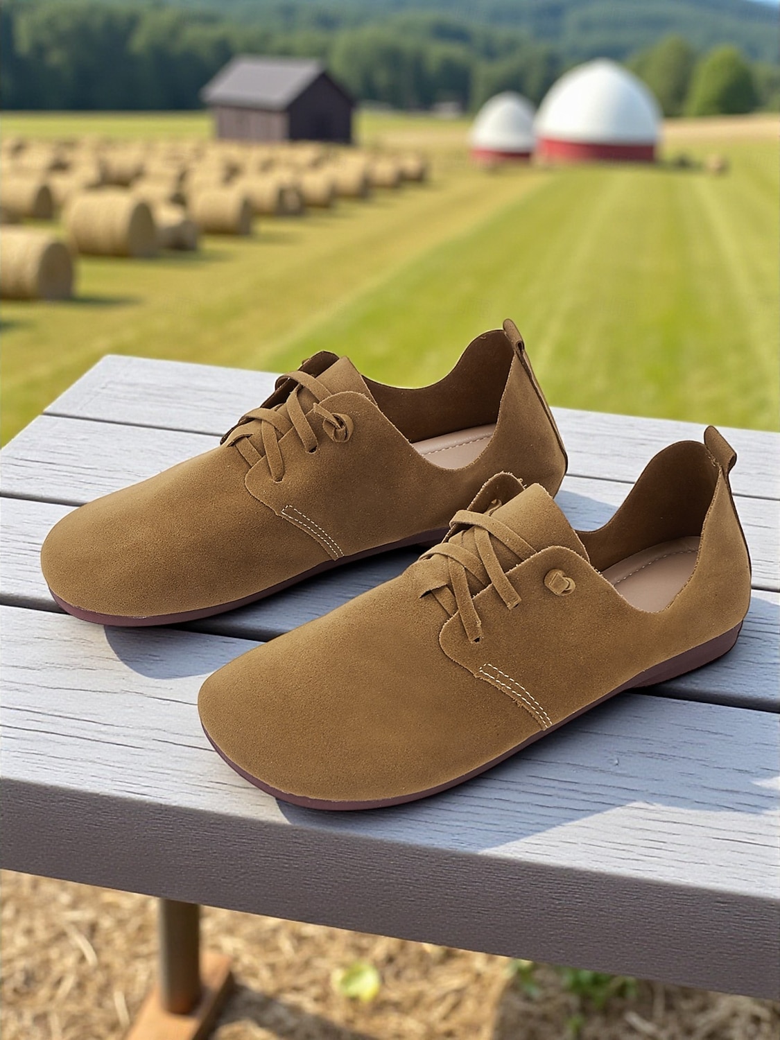 sapatilhas casuais femininas marrons com cadarço – sapatos leves e largos para caminhadas no campo, marrons e uso diário de 2025 por $19.99 –P2