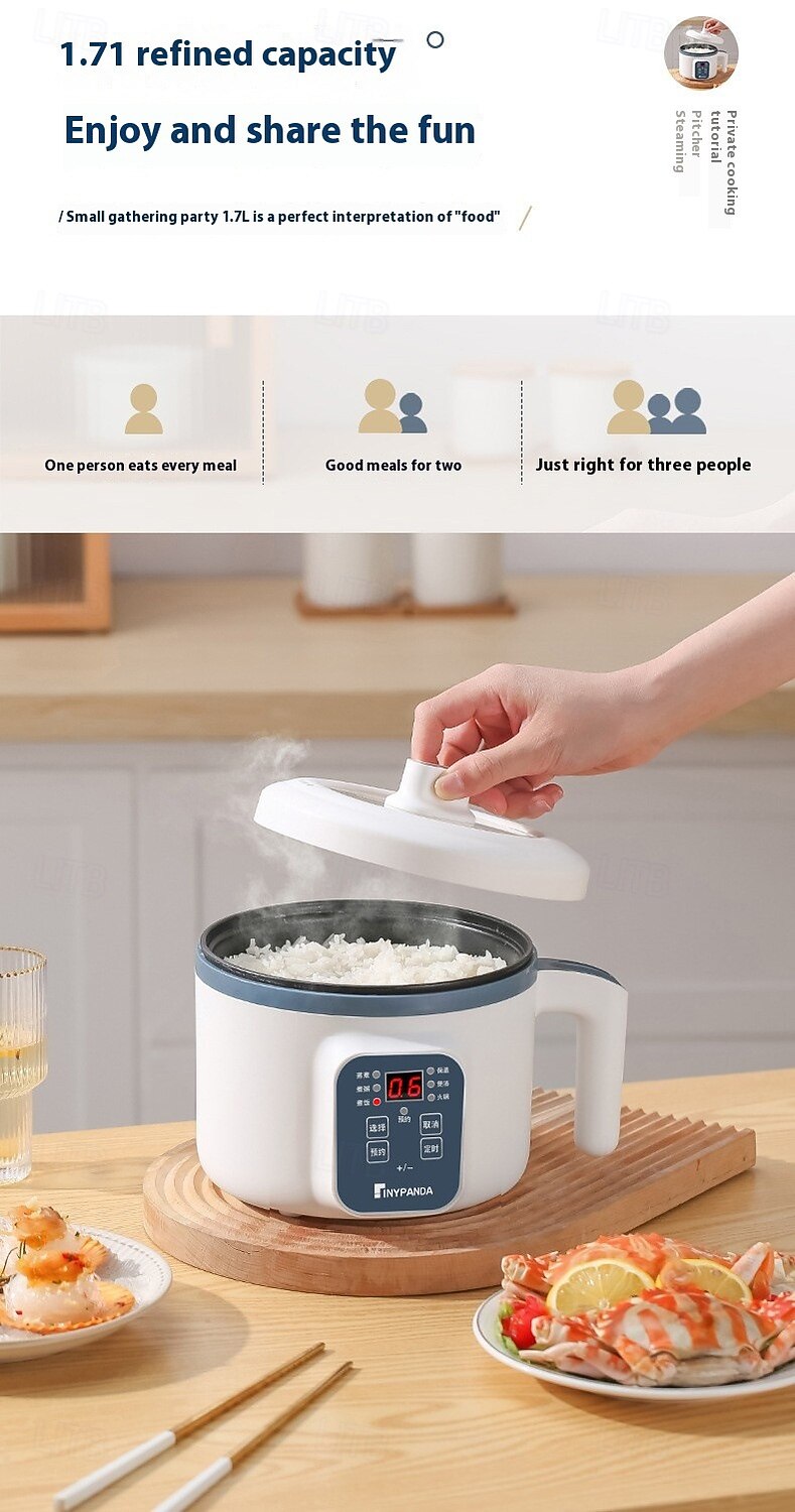 2025年 1.7L電気炊飯器シングル二層220Vマルチクッカーノンスティックスマートメカニカルマルチクッカー蒸しご飯ポット家庭用  コレクション – $38.99 –P2