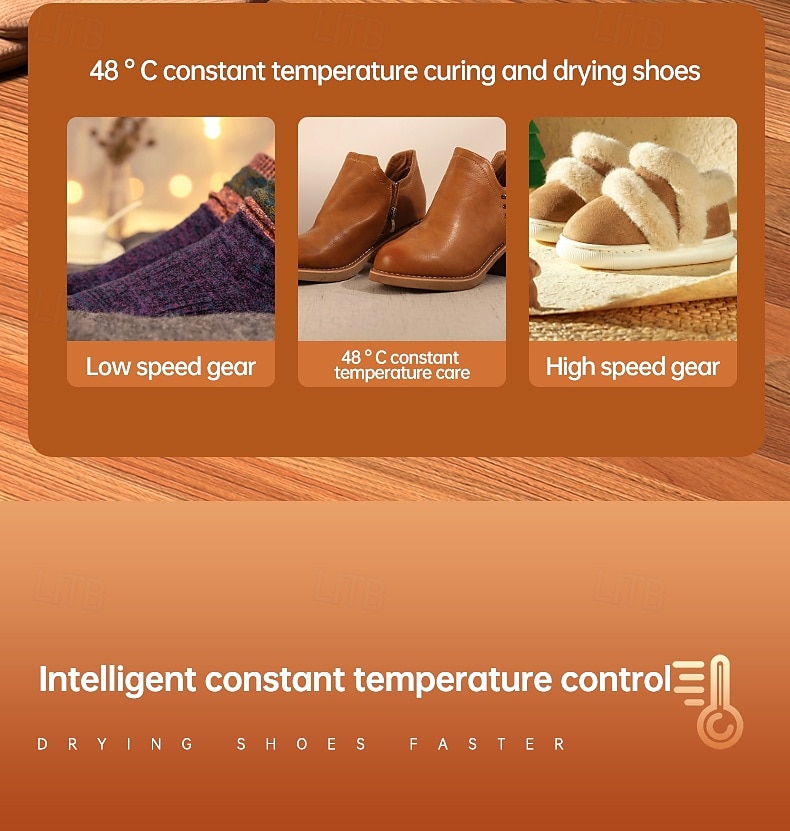 Inteligentna suszarka do butów z timerem, domowa, składana suszarka do butów, 2 pary butów, stała temperatura, suszarka do butów, sterylizacja UV 2025 - $41.99 –P9