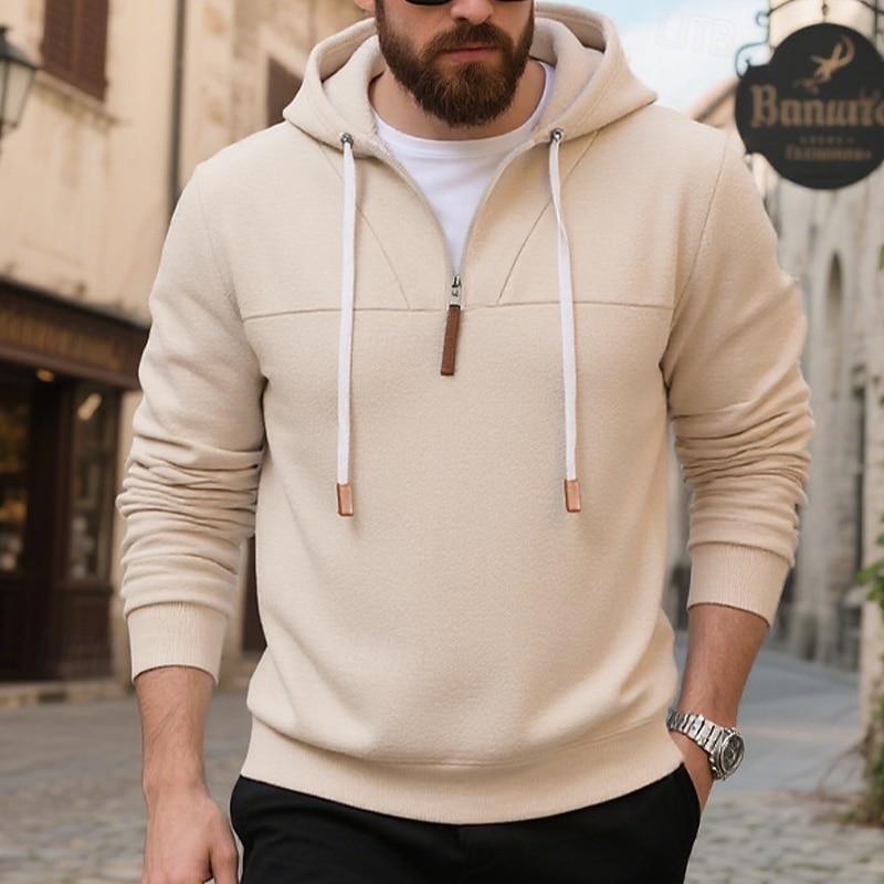 Homens Moletom Moletom com capuz Moletom de lã Adamascado Preto Branco Vinho Azul Marinha Com Capuz Tecido Patchwork Desportos e Ar livre Casual Diário Roupa de rua Legal Roupa de Esporte Inverno de 2025 por $23.99 –P6