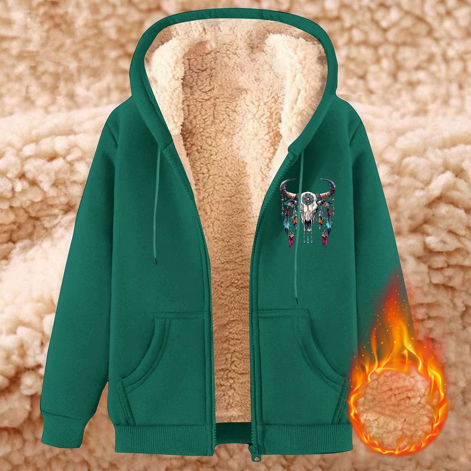Homme Sweat à capuche zippé intégral Sweat à capuche zippé Veste en Polaire Sweat à capuche en polaire Noir Vin Bleu Marron Vert À capuche Vache Uni Impressions Graphiques Fermeture éclair Avec Poches de 2025 ? $23.99 –P5