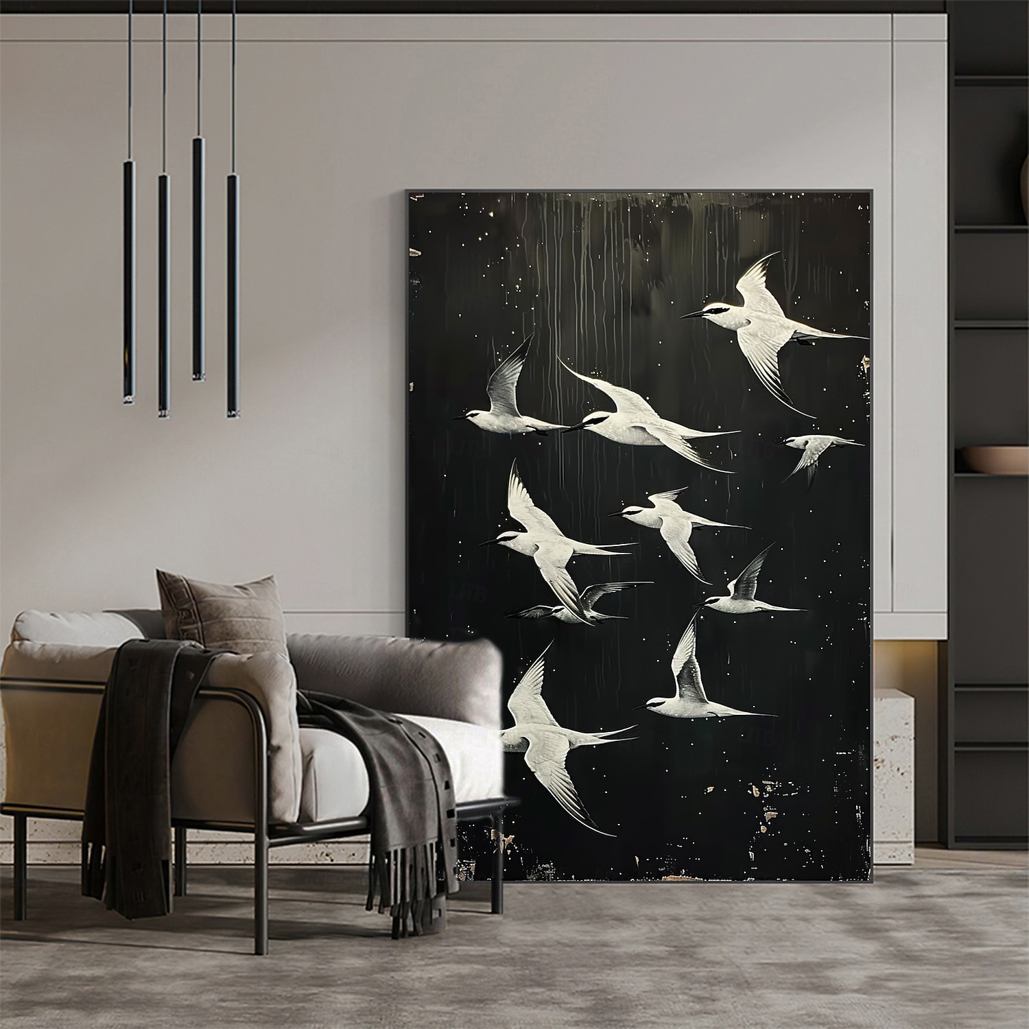 Handmade Original Flying Bird Oil Painting On Canvas Abstract Animal Wall Art for Home Decor With Stretched Frame Without Inner Frame Painting 2025 - $100.99 –P12