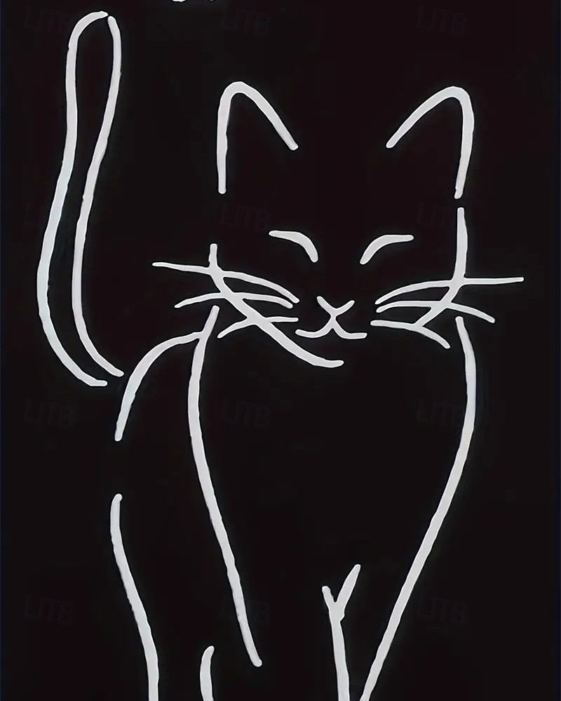 Dame Bukser Leggings Koselige leggings Gatemote Fritid Full lengde Høy Midje Katt Elastisk midje Trykt mønster Pusteevne Bekvem Elastisk Feriereise Gate Dagligdagstøy Svart Sommer Vår Høst Normal 2025 - $17.99 –P4