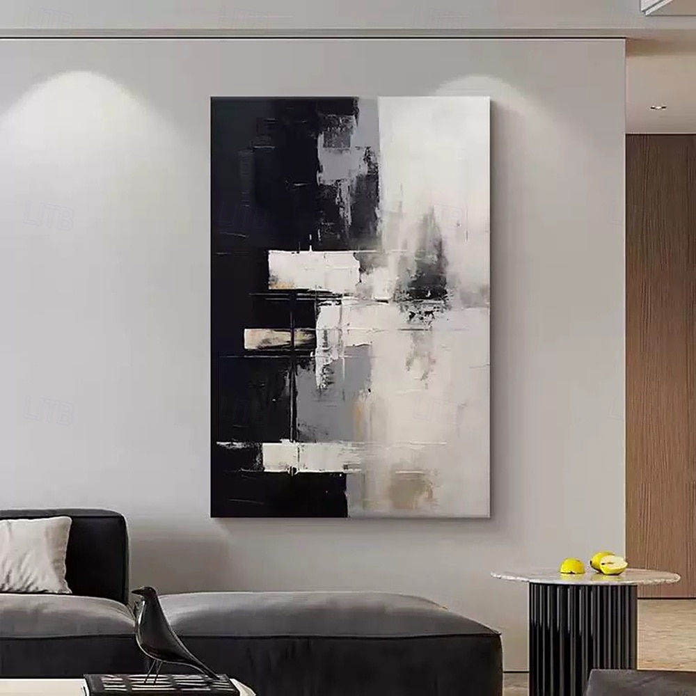 ציורי שמן מופשטים בעבודת יד עם טקסטורה על בד מודרני לקישוט חדר, תמונה לעיצוב הבית, ללא מסגרת, ציור לא מתוח, מינטורה 2026 - $44.99 –P3