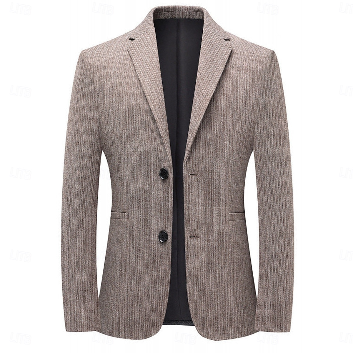 Homme Veste blazer Blazer en Tweed Col cranté Léger Couleur Unie Blazer Kaki Grise Coupe sur mesure à boutonnage simple à 2 boutons de 2025 ? $90.99 –P4