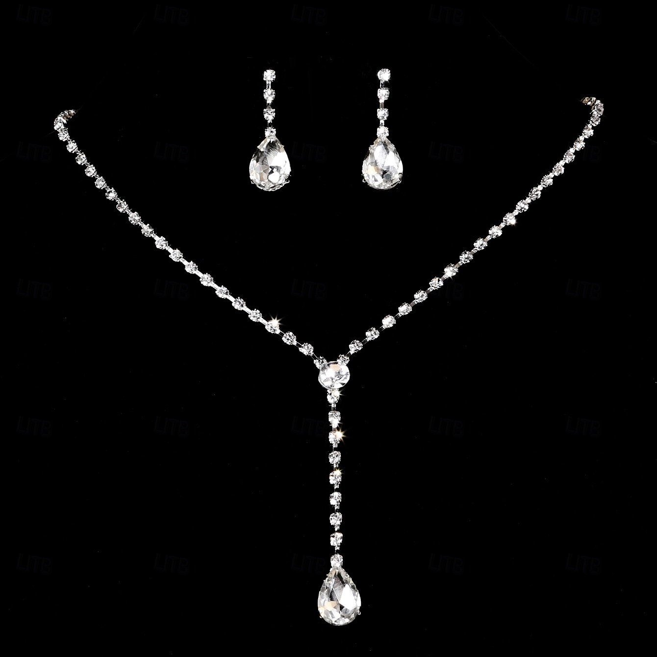 Conjuntos de joyas nupciales 1 juego de aleación de diamantes de imitación 1 pulsera collar para mujer elegante conjunto de joyas clásicas artísticas para boda día de San Valentín vacaciones 2026 - $28.99 –P1