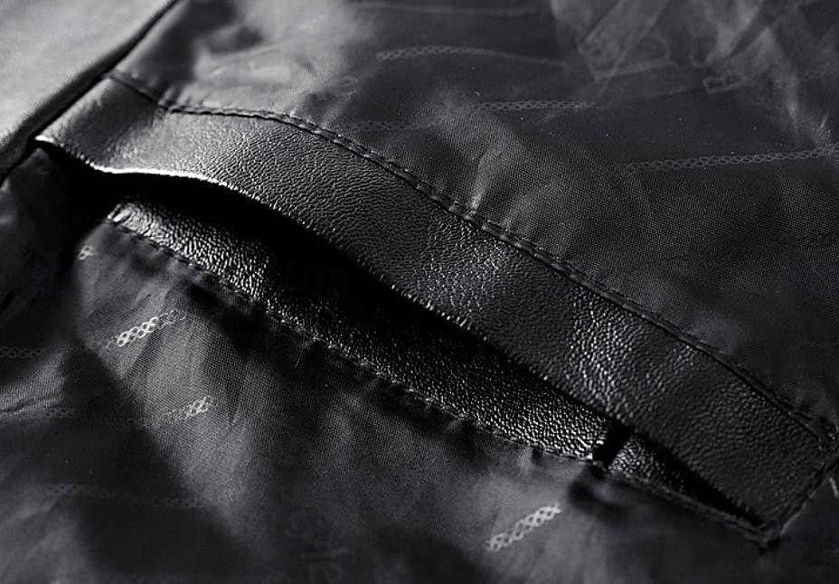 Męskie Skórzana kurtka Marynarka Formalny Biuro Codzienny Inteligentne Casual Jesień Wiosna i lato Skóra PU Jednokolorowe Wygodne Guziki jednorzędowe Blezer Czarny Burgundowy Niebieski Khaki 2026 - $44.99 –P7