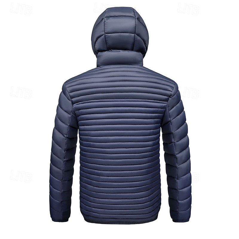 Per uomo Cappotto Invernale Giacca imbottita Giacca Imbottita Tasca Poliestere Vacanza Abbigliamento quotidiano Data Regolare Moda Casual Confortevole Calore Termico Inverno Blocco di colori Grigio del 2025 a $54.99 –P14