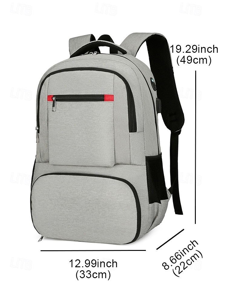 Men's Insulated Laptop Backpack with USB Charging Port - Waterproof Business Travel Bag with Lunch Compartment and Reflective Strips for Business Commuting, Outdoor Leisure Travel 2026 - $32.99 –P13