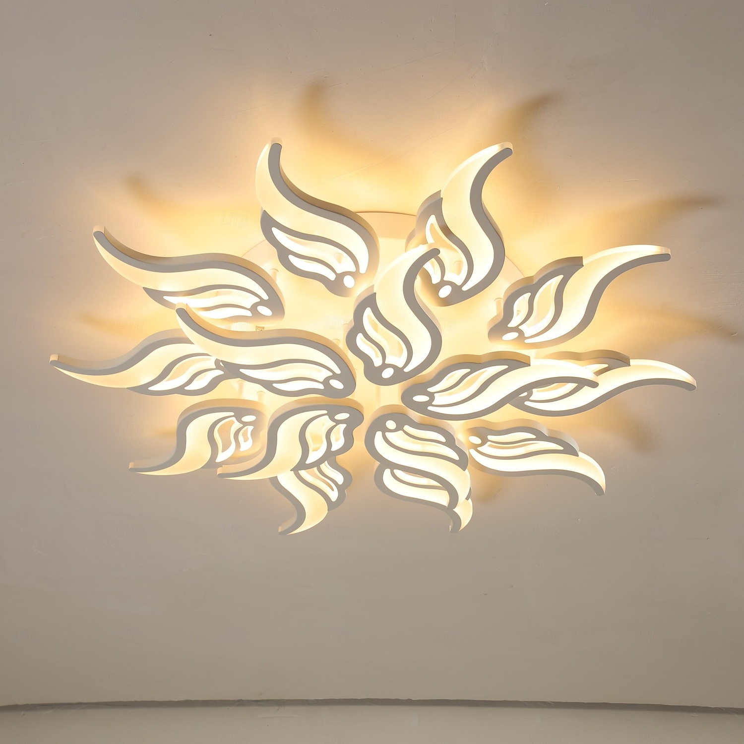 3-luz 5-luz 60/67/79/78/88/98 cm Regulável Design de Cluster Luzes de Tecto Metal Acrílico Multi Camadas Estilo Artístico Estilo Moderno Acabamentos Pintados Preto LED Moderno 110-120V 220-240V de 2025 por $103.99 –P14
