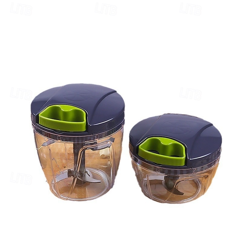 robot da cucina manuale, tritatutto per verdure con lame in acciaio inox, tritatutto portatile a mano con filo, taglia-aglio, taglia-cipolla per verdure, zenzero, frutta, noci, erbe aromatiche del 2025 a $15.99 –P12