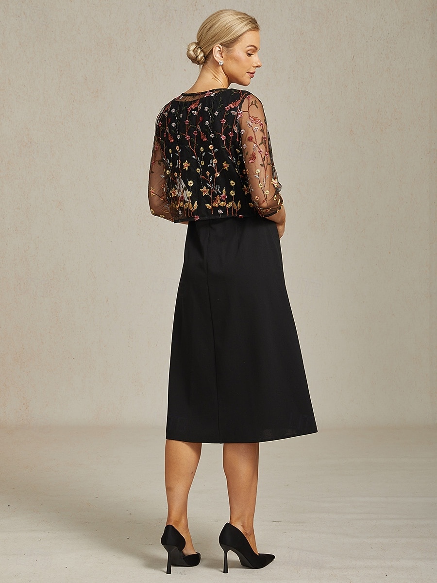 Жен. Блейзер Куртка Легкость Кружева Вышивка Элегантный стиль Цветочный принт Официальные Годовщина Для вечеринок Свадебный гость Открытый перед Короткая "Круглый вырез ""под горло""" Стандартный 2025 - $49.99 –P7