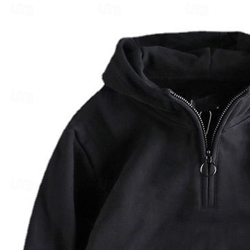 Homens Moletom Moletom com zíper Moletom com capuz Quarter Zipper Hoodie Vermelho Vinho Preto Verde Tropa Cinzento Com Capuz Tecido Zip Up Desportos e Ar livre Casual Diário Roupa de rua Legal Roupa de 2025 por $23.99 –P5