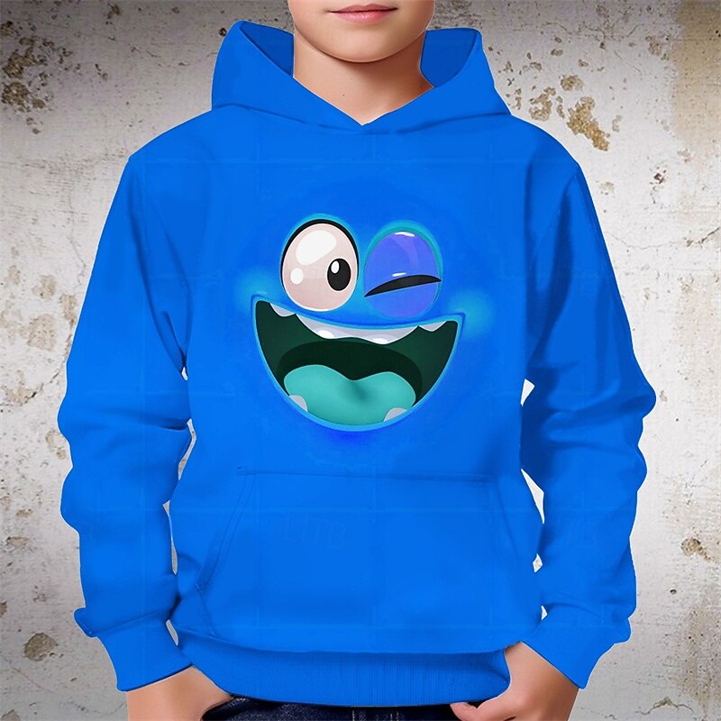 Garçons 3D Graphique Dessin animé Sweat à Capuche manche longue Printemps Automne Mode Streetwear Enfants 4-12 ans À capuche Extérieur Occasionnel Quotidien Coupe régulière de 2025 ? $18.99 –P1