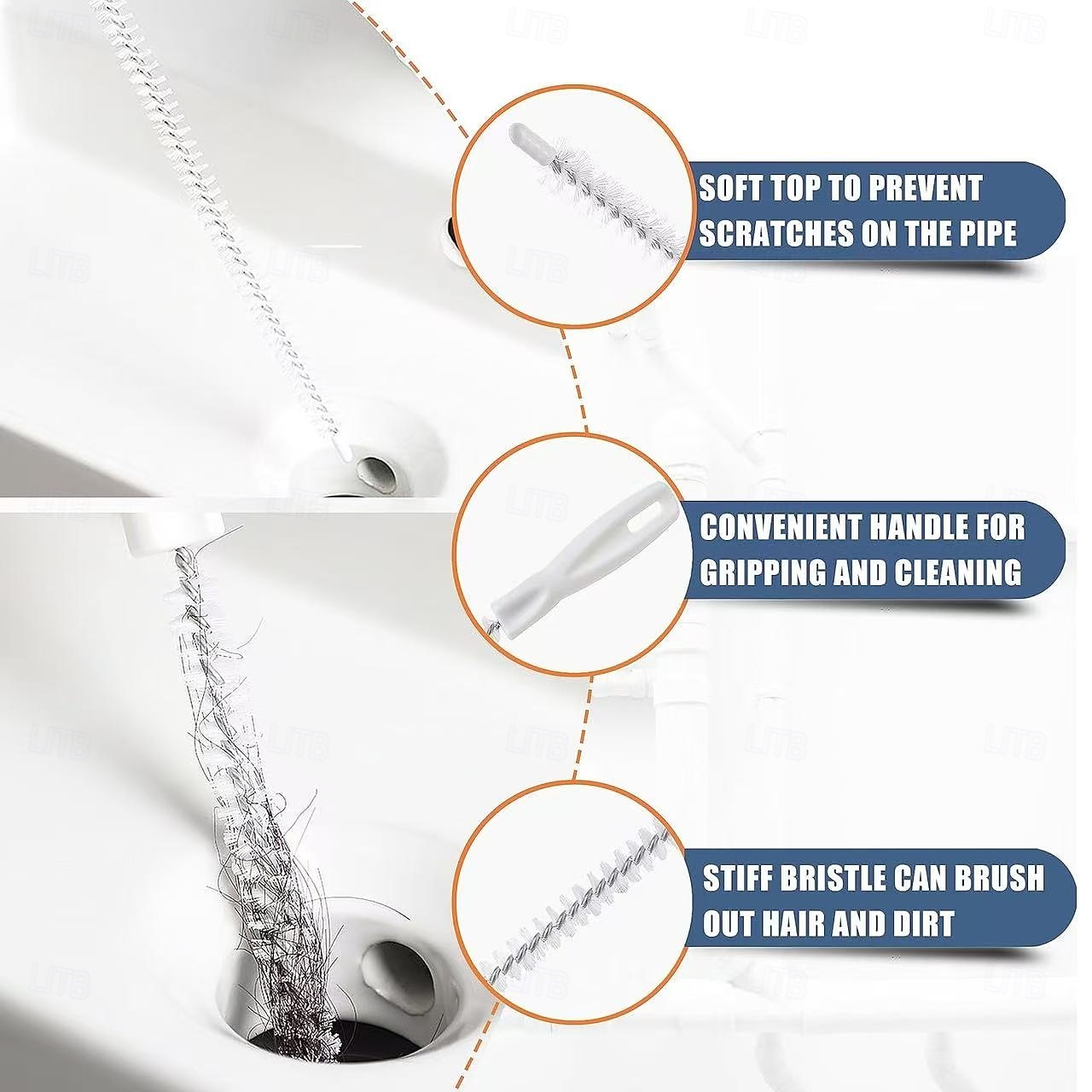 9 ganci per la pulizia del lavello e dello scarico della cucina, strumenti per la rimozione di capelli e intasamenti per lavello, WC e tubi, set di strumenti manuali per la disostruzione degli del 2025 a $13.99 –P2