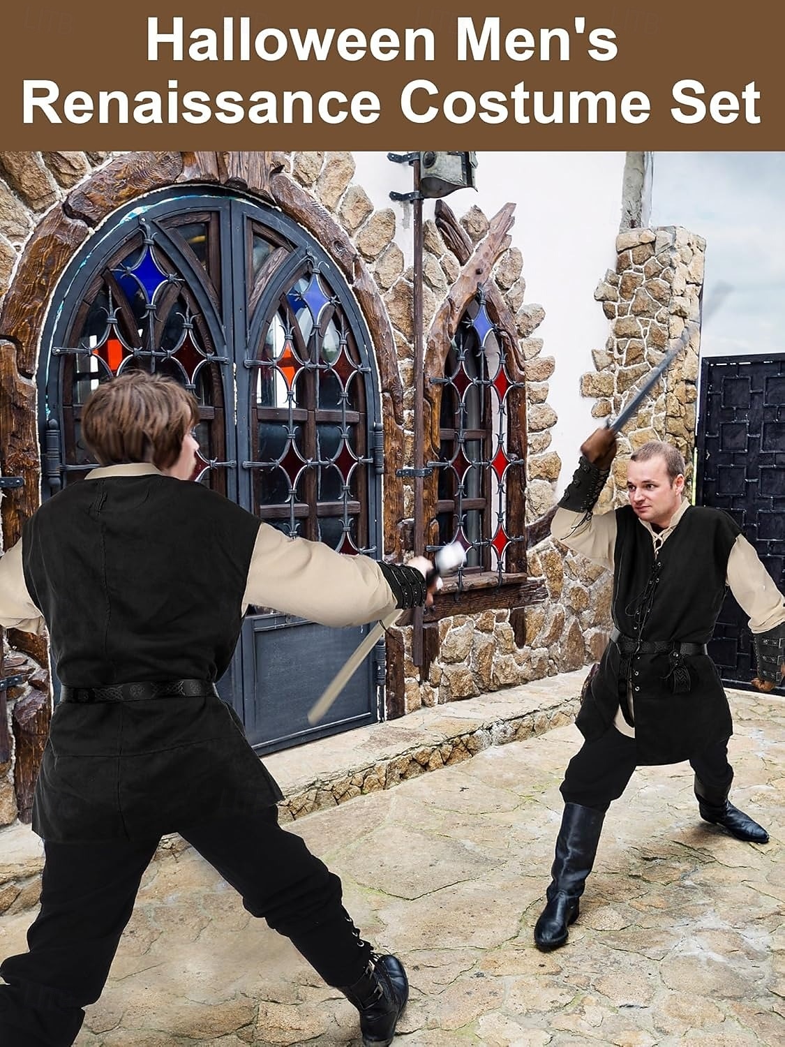 רטרו\וינטאג' ימי הביניים רנסנס מִכְנָסַיִים תלבושות חגורת מותניים פיראט ויקינג תחפושות בגדי ריקוד גברים ויקינג האלווין (ליל כל הקדושים) קרנבל נשף מסכות הצגה נשף מסכות LARP מבוגרים חולצה מכנסיים חגורה 2026 - $74.99 –P17