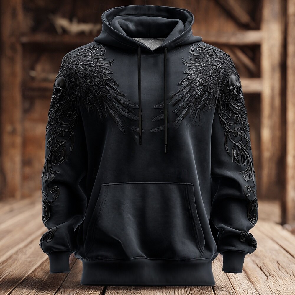 Halloween Муж. 3D Толстовка Панк преувеличены Готика На каждый день Длинный рукав Вырез под горло Капюшон Для клуба Уличная одежда Синий Черный Лиловый Коричневый Кулиска 3D Осень Зима Дизайнер S M L 2026 - $28.99 –P4