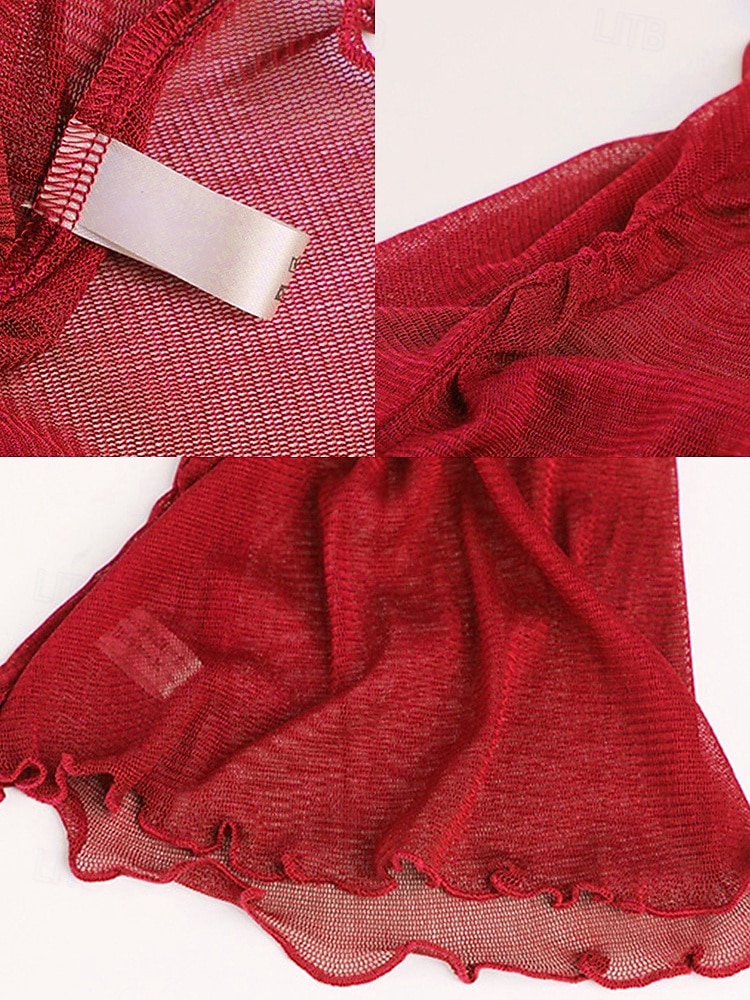 lenço de pescoço transparente de seda feminino – bandana tubular com babados, gargantilha elegante para escritório, viagens, festas e trajes noturnos de 2026 por $18.99 –P4