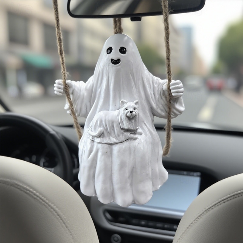 1 stk. søt huskebil-sjarm til bakspeiloppheng til halloween &julepynt perfekt gaveidé 2025 - $17.99 –P2