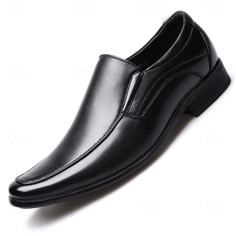 Pánské nazouvací společenské boty - mokasíny s hranatou špičkou pro business casual do kanceláře, na svatbu i na každodenní nošení 2025 - $32.99 –P1