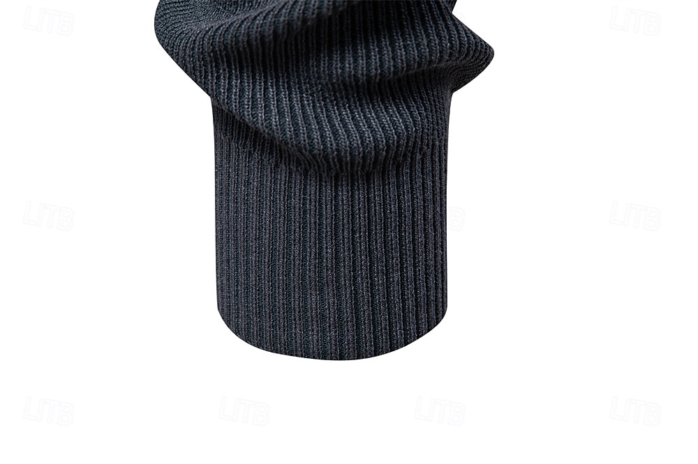 Herre Pullover genser Vaffelstruktur Strikke Crewneck عادي Crew-hals Årgang Kul Skole Feriereise Klær Raglan Ermer Vår Høst Mørk Marineblå Kakifarget S M L 2026 - $35.99 –P5