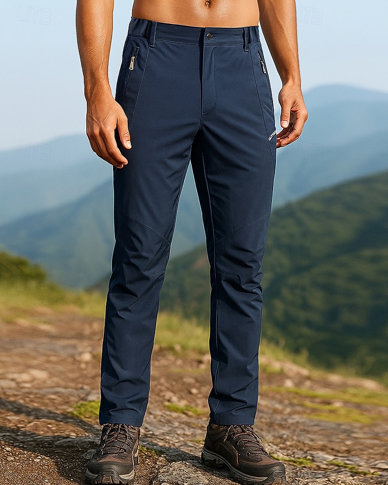 Herren Wanderhosen Regenhose zum Wandern Wasserdichte Hosen Außen Normale Passform Wasserdicht Winddicht Unterteile Tasche Schwarz Armeegrün Camping / Wandern Laufen S M L XL XXL 2025 - $34.99 –P3
