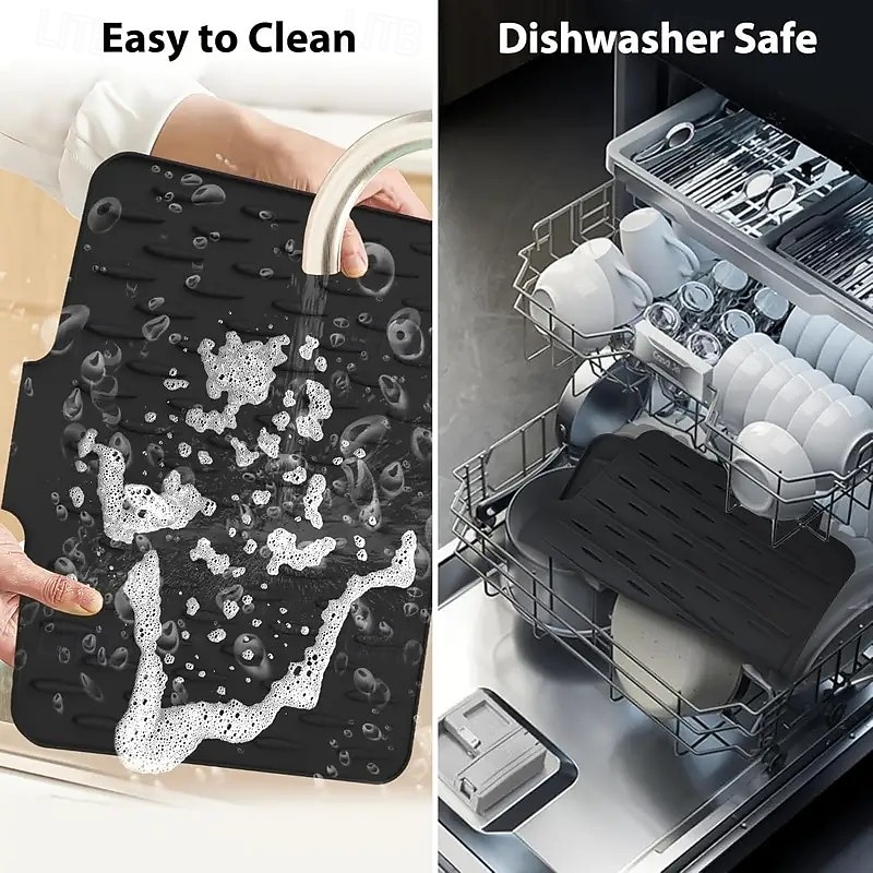 2pcs Kitchen Non-Slip Silicone Drainage Mats – Built-in Drain Design, Heat Resistant and Easy to Clean, Suitable for Countertops, Sinks, and Refrigerators 2025 - $13.99 –P5