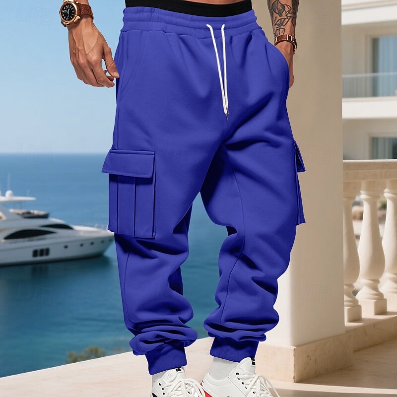 Per uomo Pantaloni da tuta Pantaloni in Pile Joggers Pantaloni invernali Pantaloni da Tuta Cargo Coulisse Tasca Elastico in vita Semplice Comodità Caldo Sport all'Aperto Quotidiano Moda Casual Nero del 2026 a $20.99 –P8