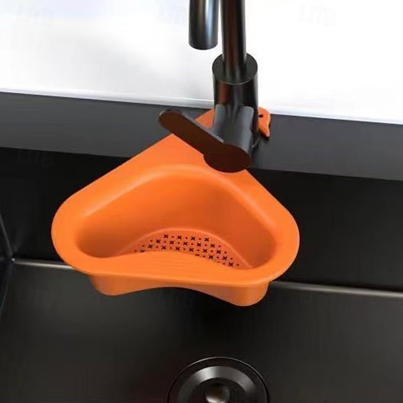 3pcs Kitchen Sink Drain Basket Swan Drain Rack, Triangular Corner Sink Strainer, Saddle Design Hanging Filter Basket for Fruits, Vegetables, and Food Waste, No Drilling Required 2025 - $11.99 –P5